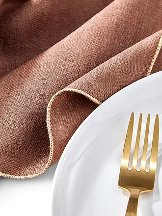 FYNCH-HATTON | Serviettes en lin, lot de 4 LUMO Walnut | hellbraun